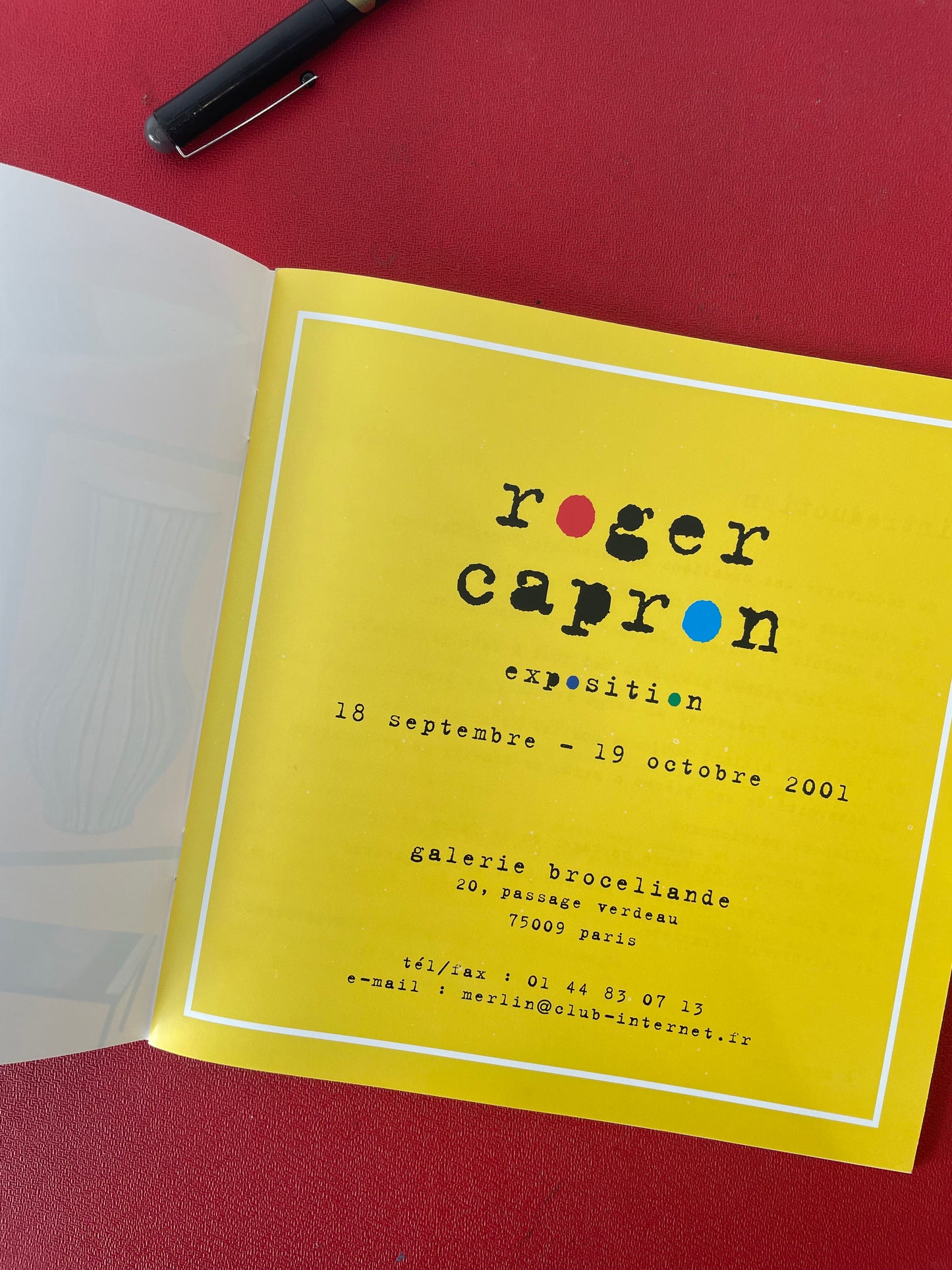 Livret d'exposition Roger Capron