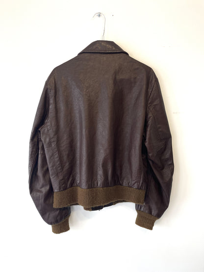 Veste en Cuir Made In USA _ M