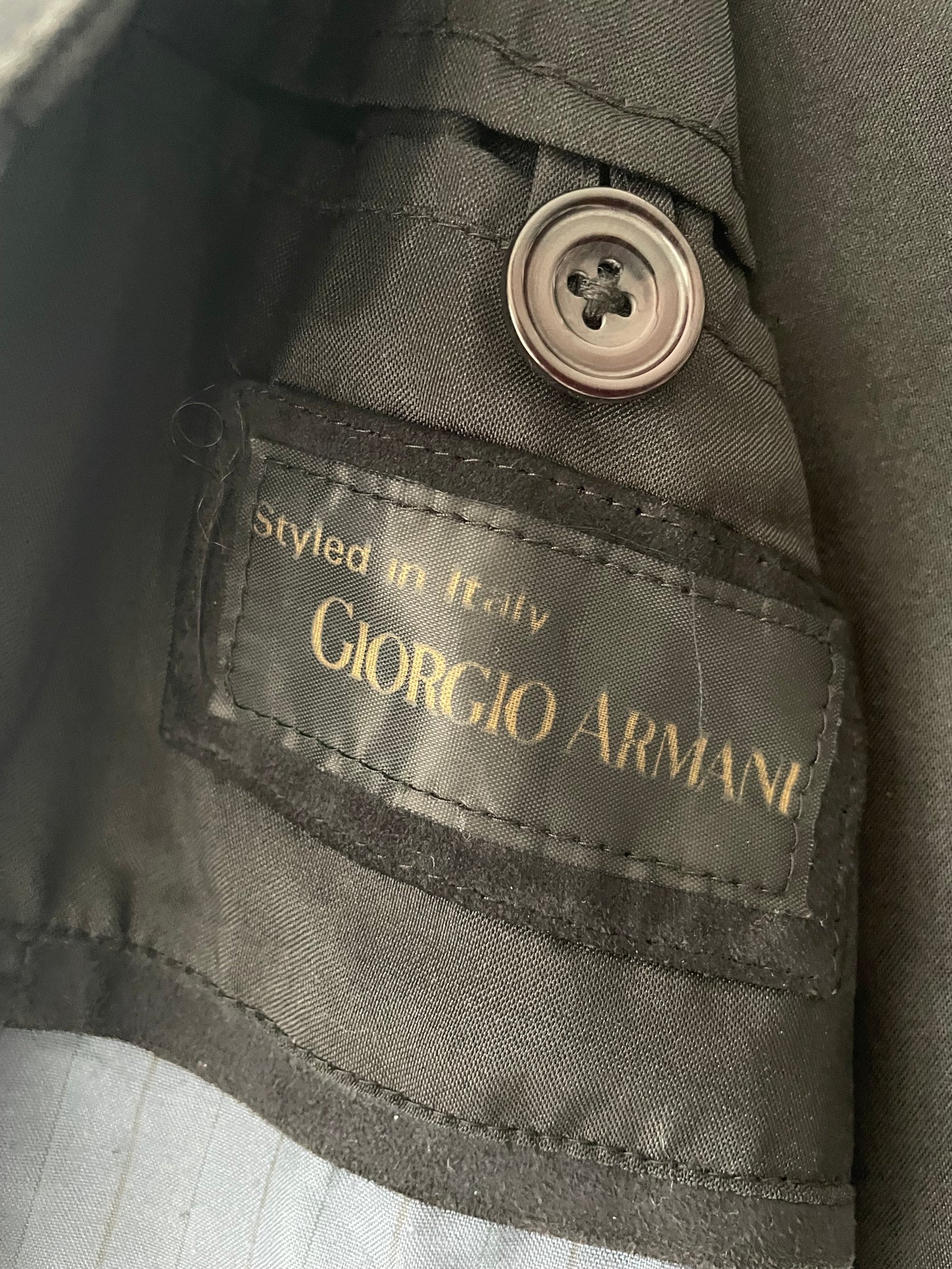 Veste En Cuir Giorgio Armani _ M